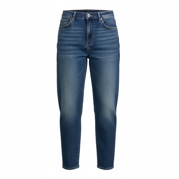 Frayed Denim - Frayed Tapered Boyfriend Jeans